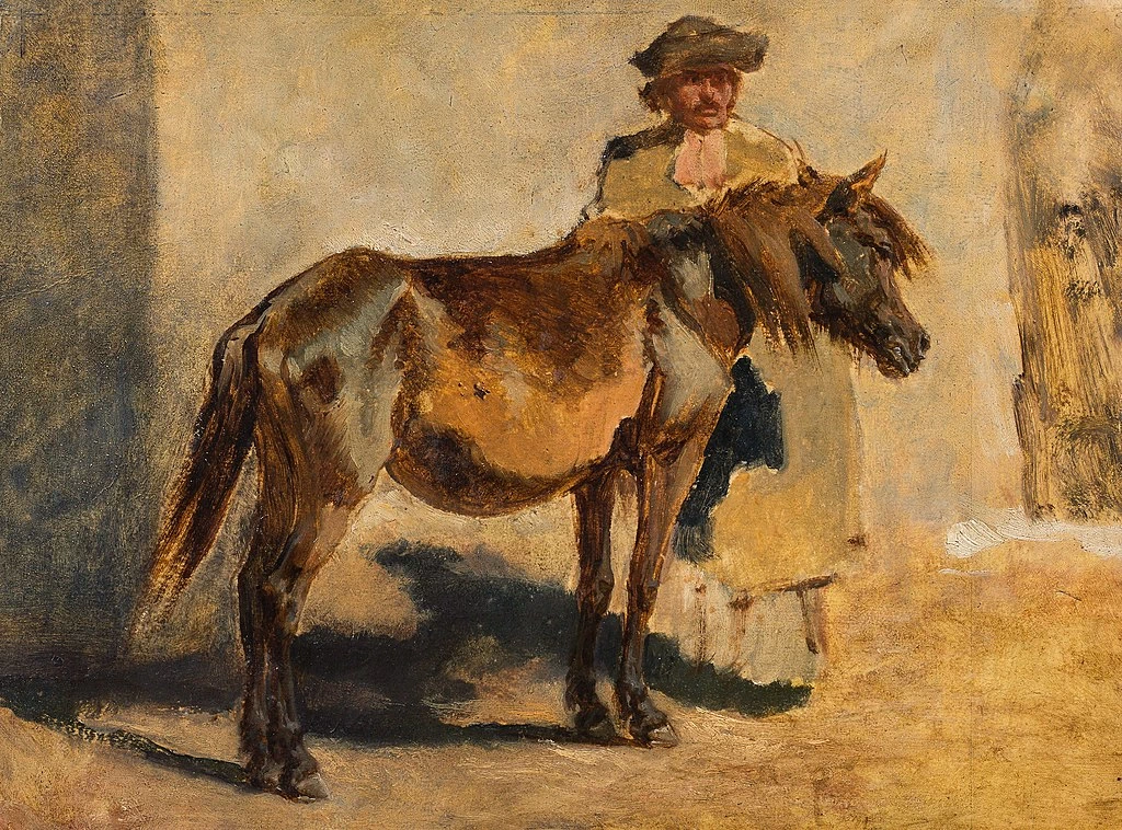 Pastore ungherese con cavallo